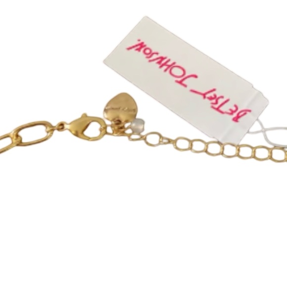 Betsey Johnson NWT Shell Necklace Pink Crystals & Floral Print Design (J028) - Picture 6 of 6